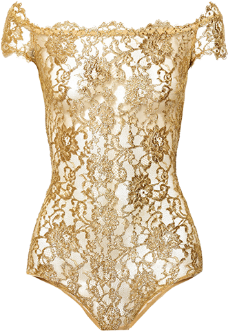 Joanna Lannister - Gold And White Mesh Bodysuit (333x500), Png Download