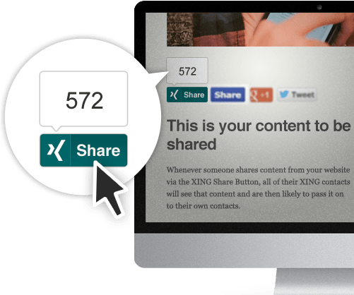 Share On Xing - Share Button Content (500x480), Png Download