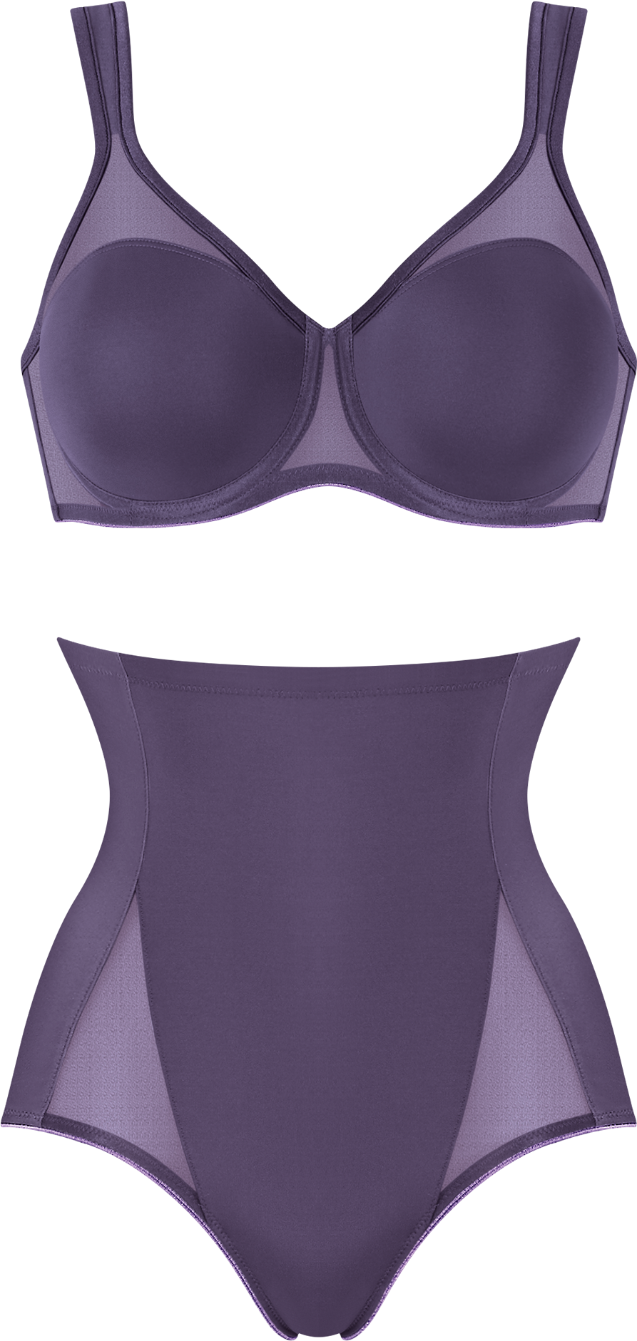 Shape Sensation Minimiser Bra And High Waist Brief - Lingerie Top (1564x2175), Png Download