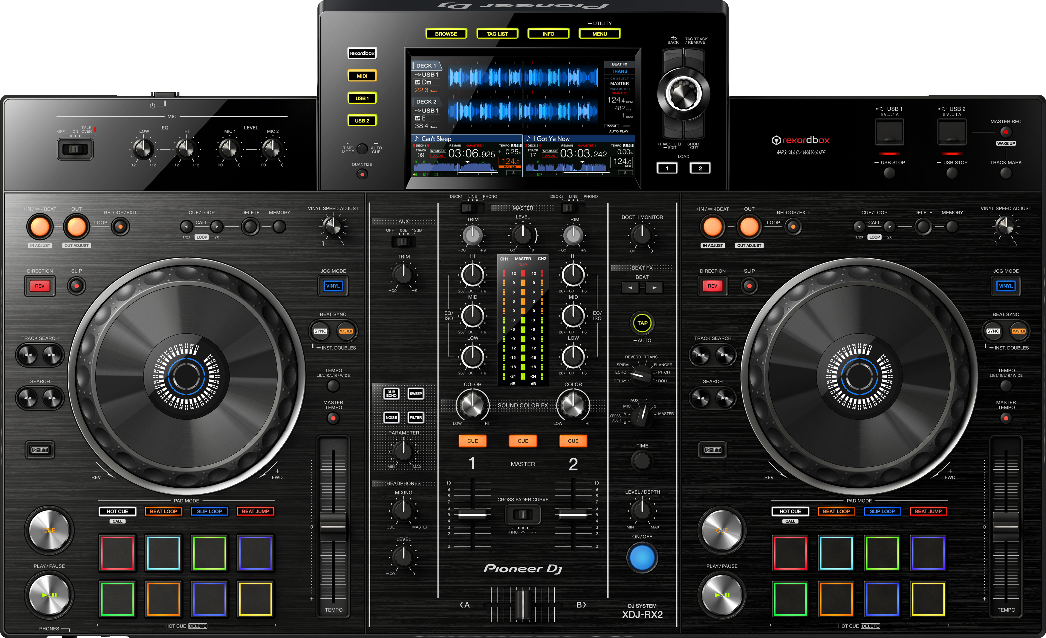 Pioneer Xdj Rx2 (3500x2134), Png Download