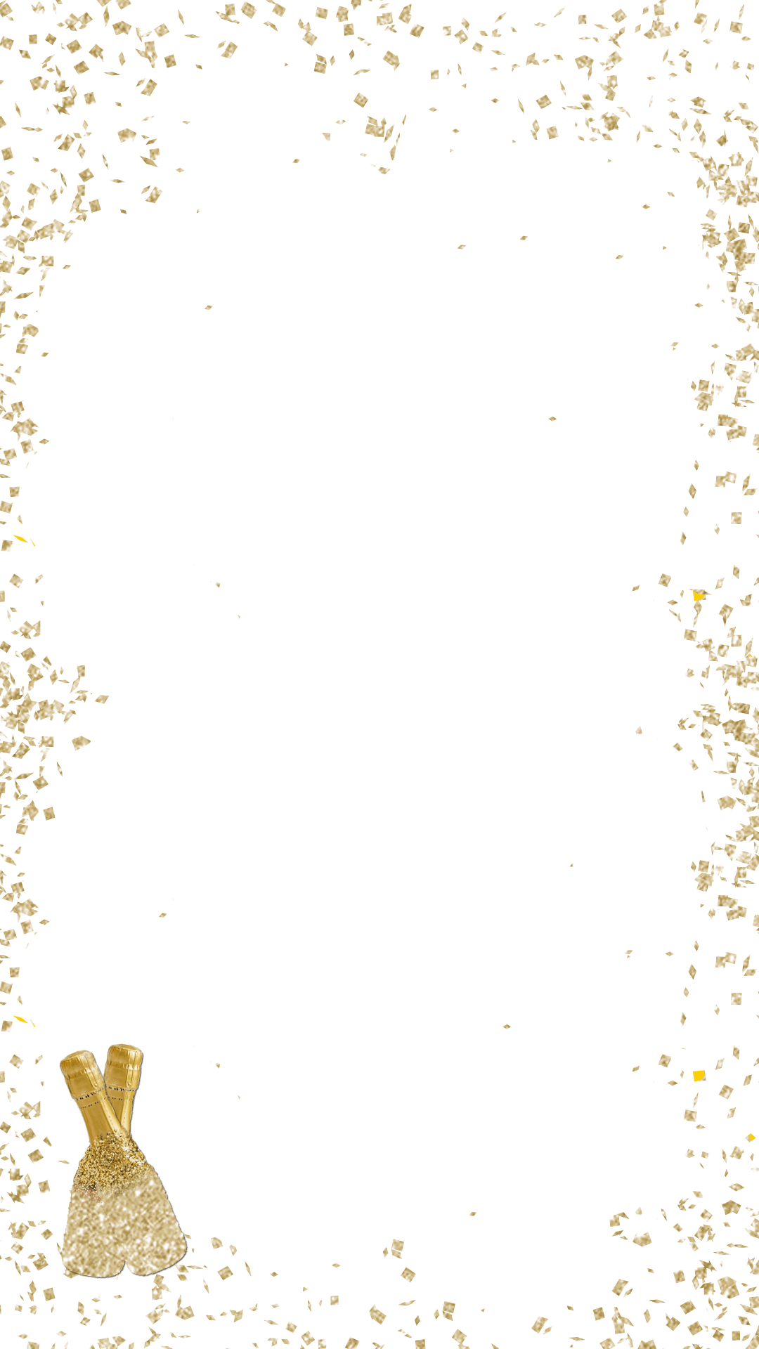 Gold Champagne Bottles - Rabbit (1080x1920), Png Download