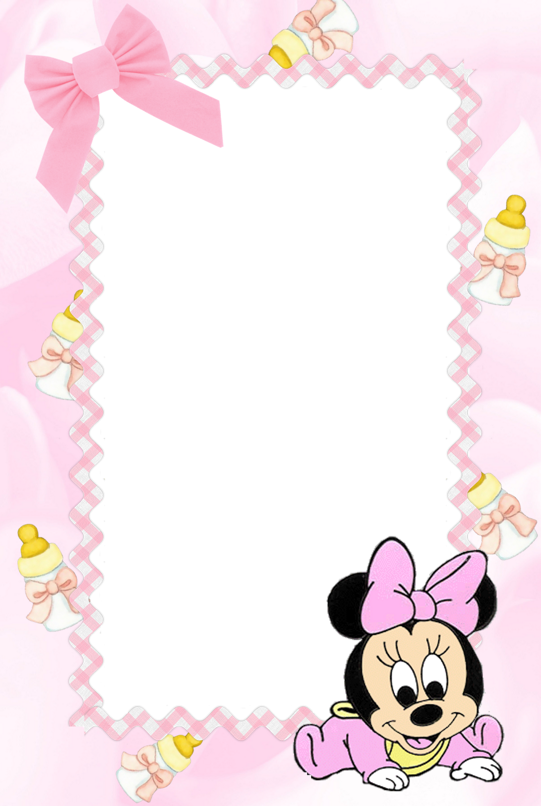 Marcos Para Photoshop Y Algo Mas - Marcos De Minnie Bebe (1074x1600), Png Download