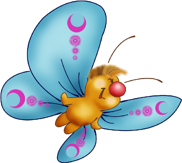 Cute Butterfly Cartoon Clip Art - Transparent Cartoon Butterfly Clipart (600x600), Png Download
