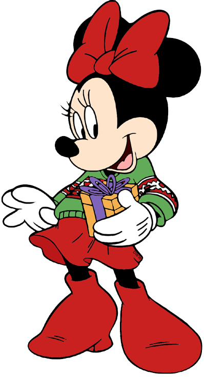 Minnie Mouse - Christmas Minnie Mouse Clipart (398x734), Png Download