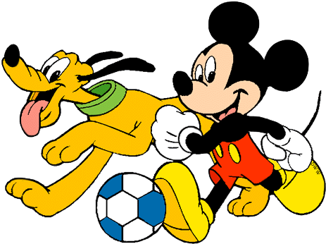 Mickey Mouse Con Pluto (466x354), Png Download