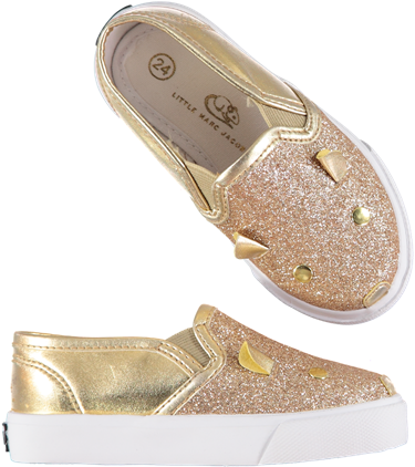 Gold Glitter Mouse Pumps - Little Marc Jacobs Gold Mouse Slip (600x600), Png Download