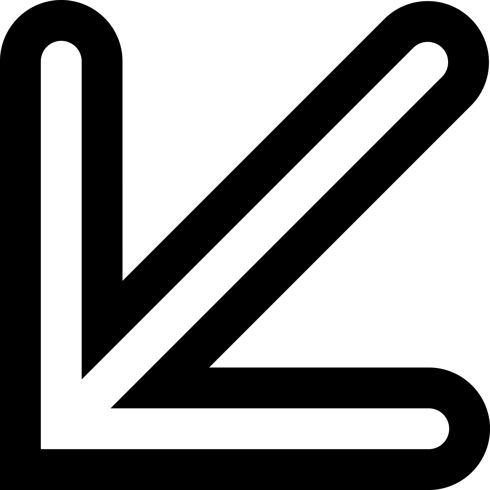 File Simpleicons Interface Arrow Pointing Down Left - Flecha Diagonal Hacia Abajo (2000x2000), Png Download