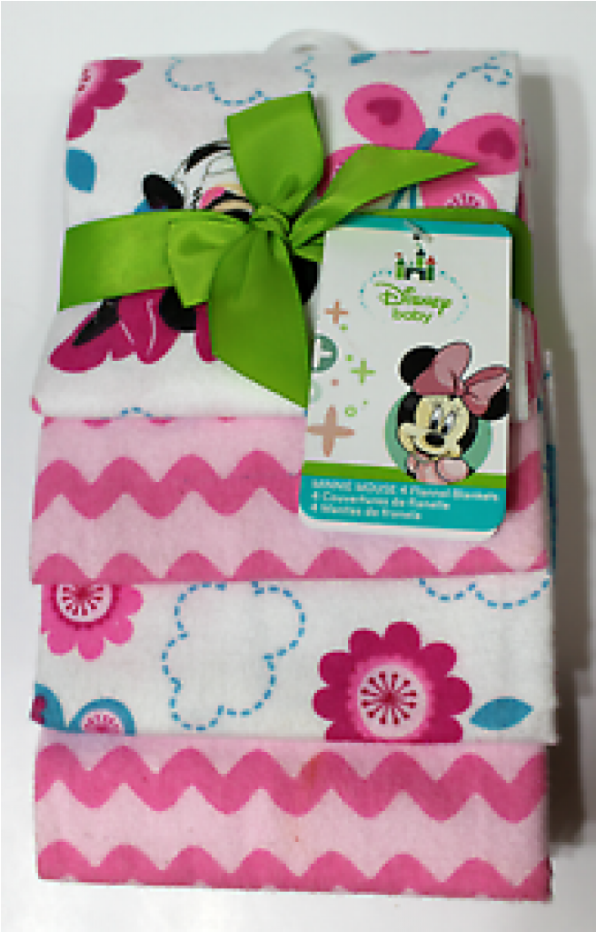 Disney Baby Minnie Mouse 4 Flannel Blankets - Blanket (1024x1024), Png Download