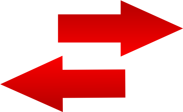 Left Right Red Arrow Icon Clip Art At Clker - Left And Right Arrow Clipart (600x370), Png Download