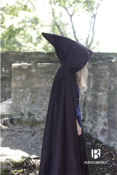 Hooded Cloak Hibernus Brown - Middle Ages (600x600), Png Download