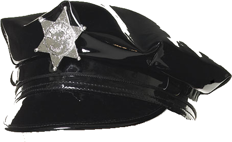 Cophat - Leg Avenue Men's Cop Hat, Black, One Size, Blue (503x301), Png Download