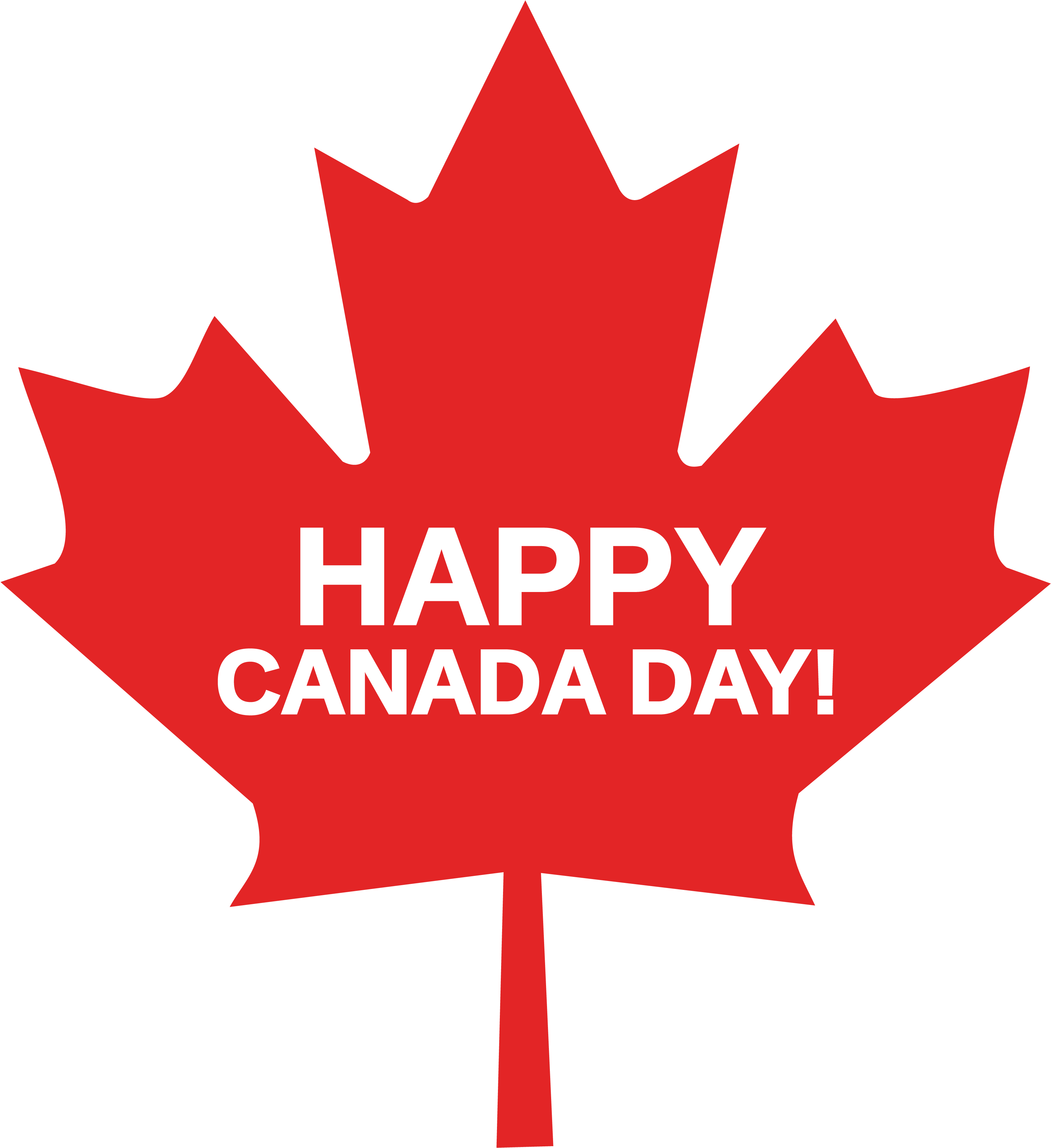 Free Clipart Of A Happy Canada Day Maple Leaf - Happy Canada Day 2018 (4000x4000), Png Download
