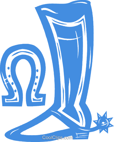 Riding Boot And Horseshoe Royalty Free Vector Clip - Illustration (386x480), Png Download