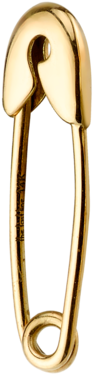 Small Safety Pin Earring - Brass (480x480), Png Download