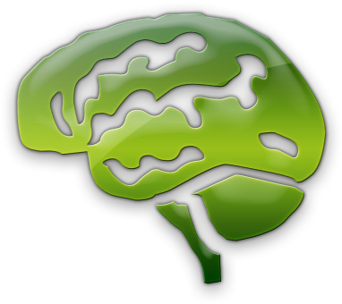 063475 Green Jelly Icon People Things Brain - Green Brain Icon (420x420), Png Download