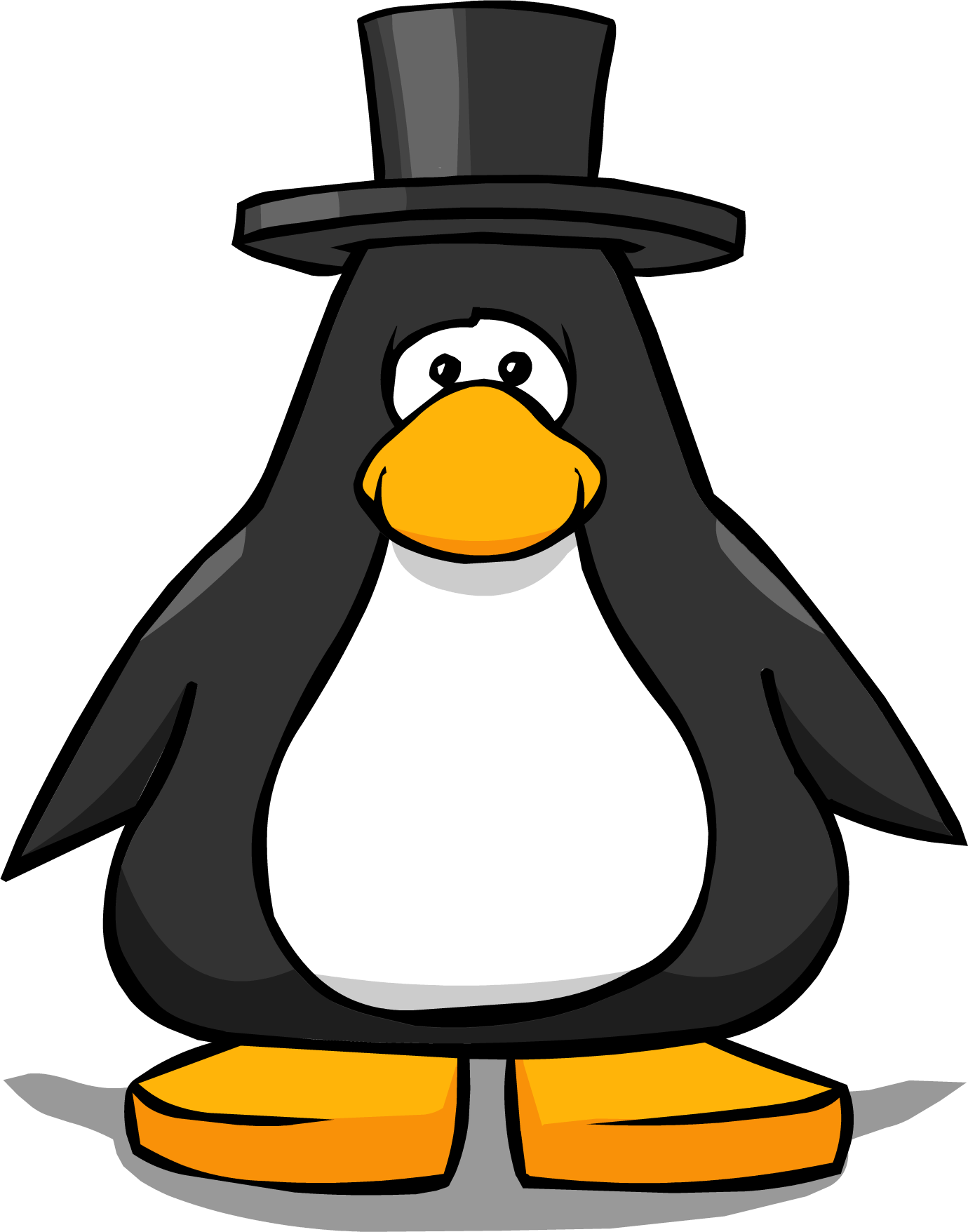 Top Hat From A Player Card - Penguin With Top Hat (1380x1756), Png Download