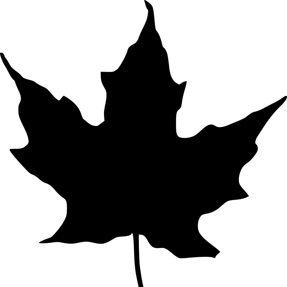Maple Leaf Comments - Silhouette Of A Leaf (980x980), Png Download