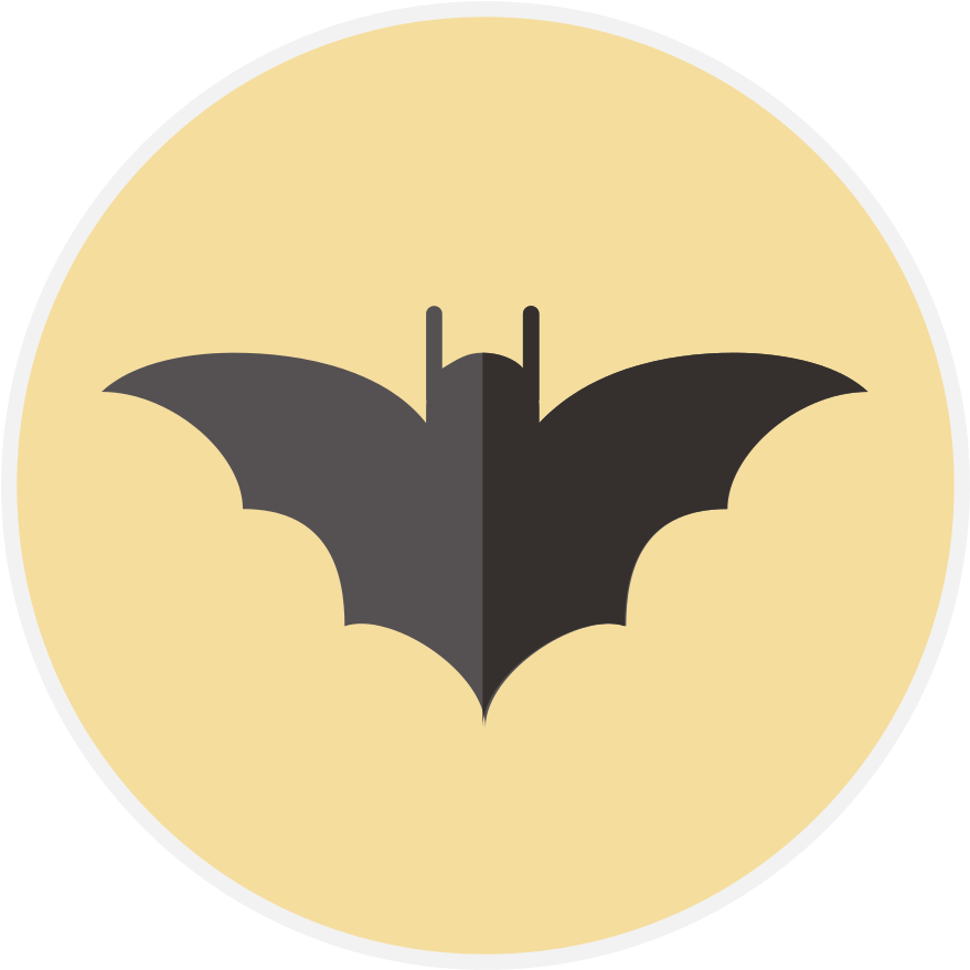 Graphic Free Stock File Tail Halloween Bat Wikimedia - Icon (1024x1024), Png Download