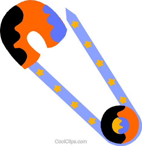Safety Pin Royalty Free Vector Clip Art Illustration (466x480), Png Download