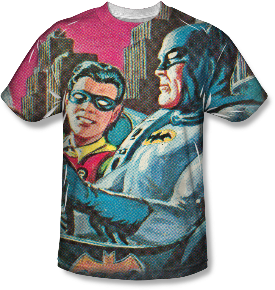 Batman Classic Bat Signal All Over Print Front T-shirt - 24x18 Art Print:art Print Classic Batman Television (1000x1000), Png Download