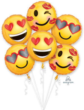 Emoji Love Bouquet Emoji Love Bouquet - Love Emoji (300x400), Png Download