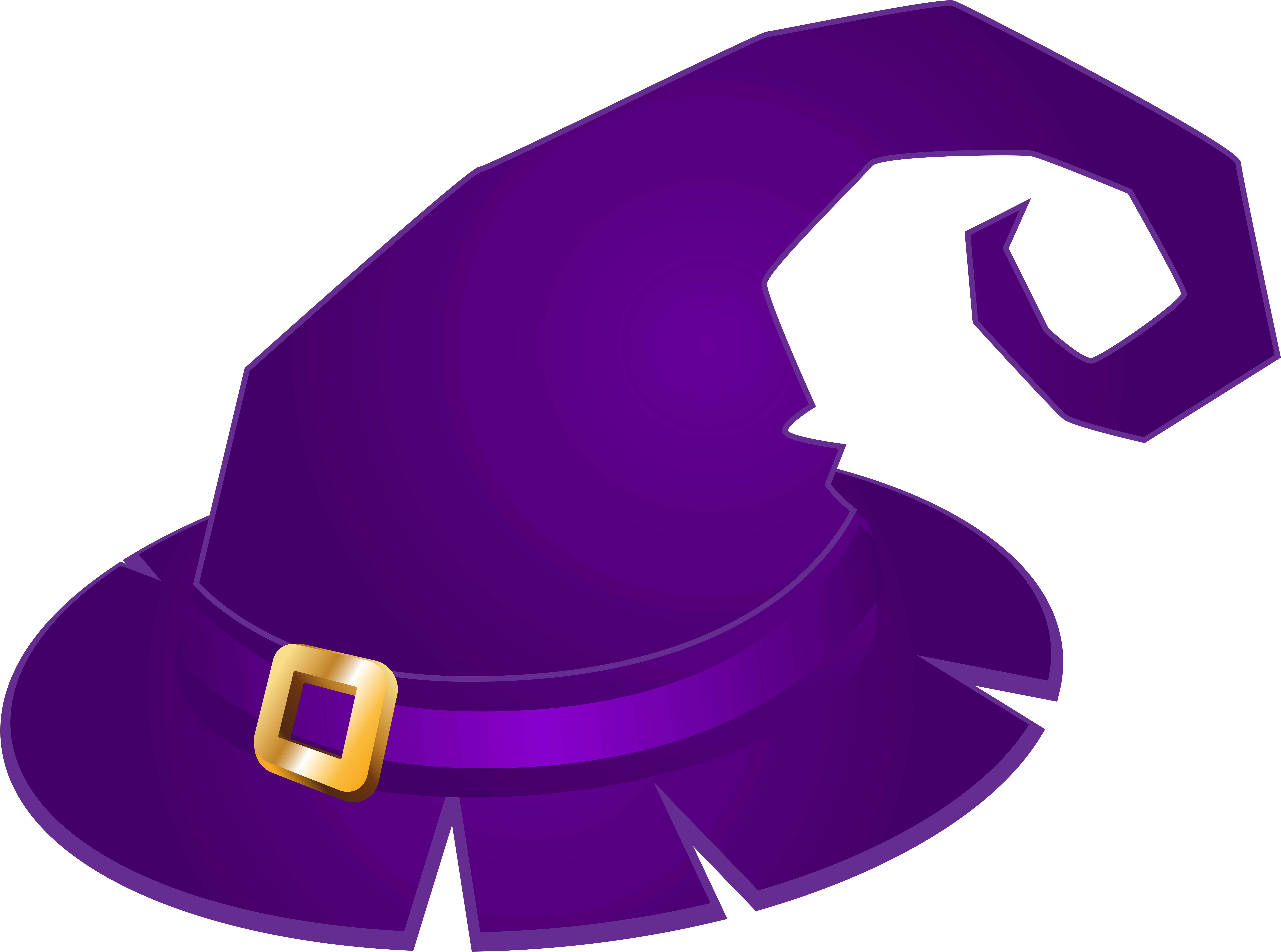 Purple Witch Hat Transparent Png Clip Art Image - Purple Witch Hat Clipart (8000x5981), Png Download