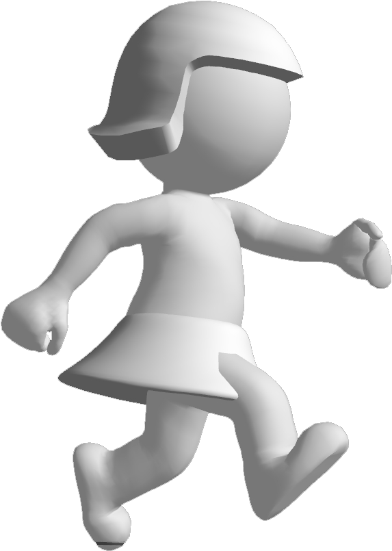 3d Women Walking - Marathon (1500x1500), Png Download