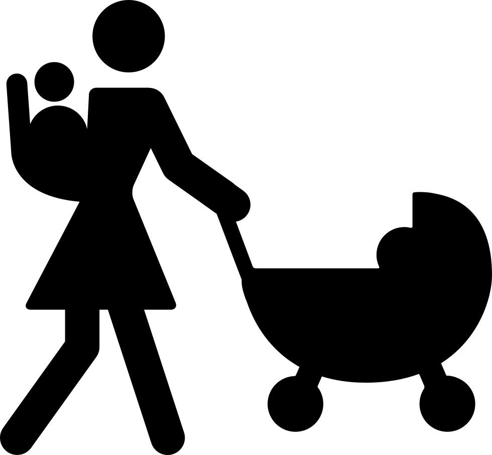 Clipart Resolution 980*906 - Baby And Mom Wolking Png (980x906), Png Download