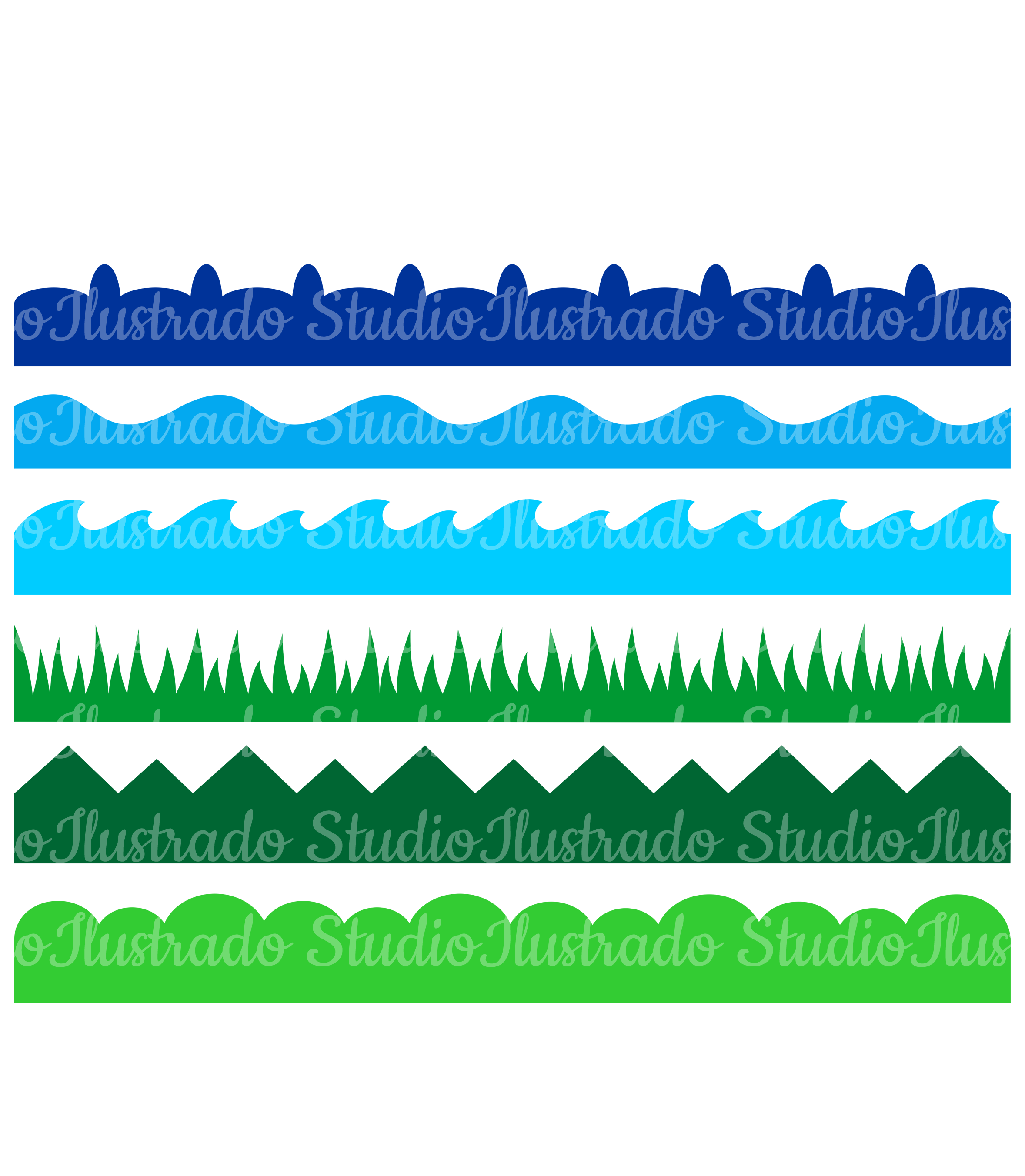 Silhouette, Regular Cut, Borders, Bordas, Ondas, Wave, - Grama Silhouette (2357x2705), Png Download