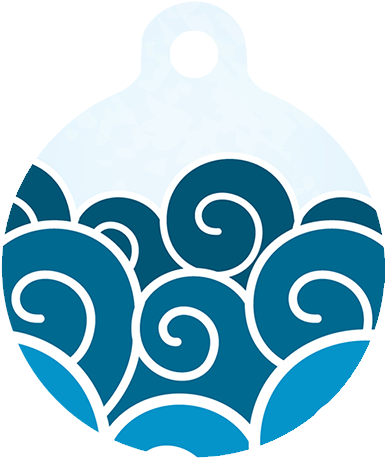 Ondas Em Azul Redondo - Texture Wave Png Background (500x500), Png Download