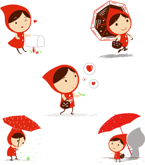 Little Red Riding Hood Clip Art - Red Riding Hood Png (800x800), Png Download