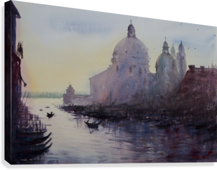 Venice 2 Italy Canvas Print - Painting (429x337), Png Download