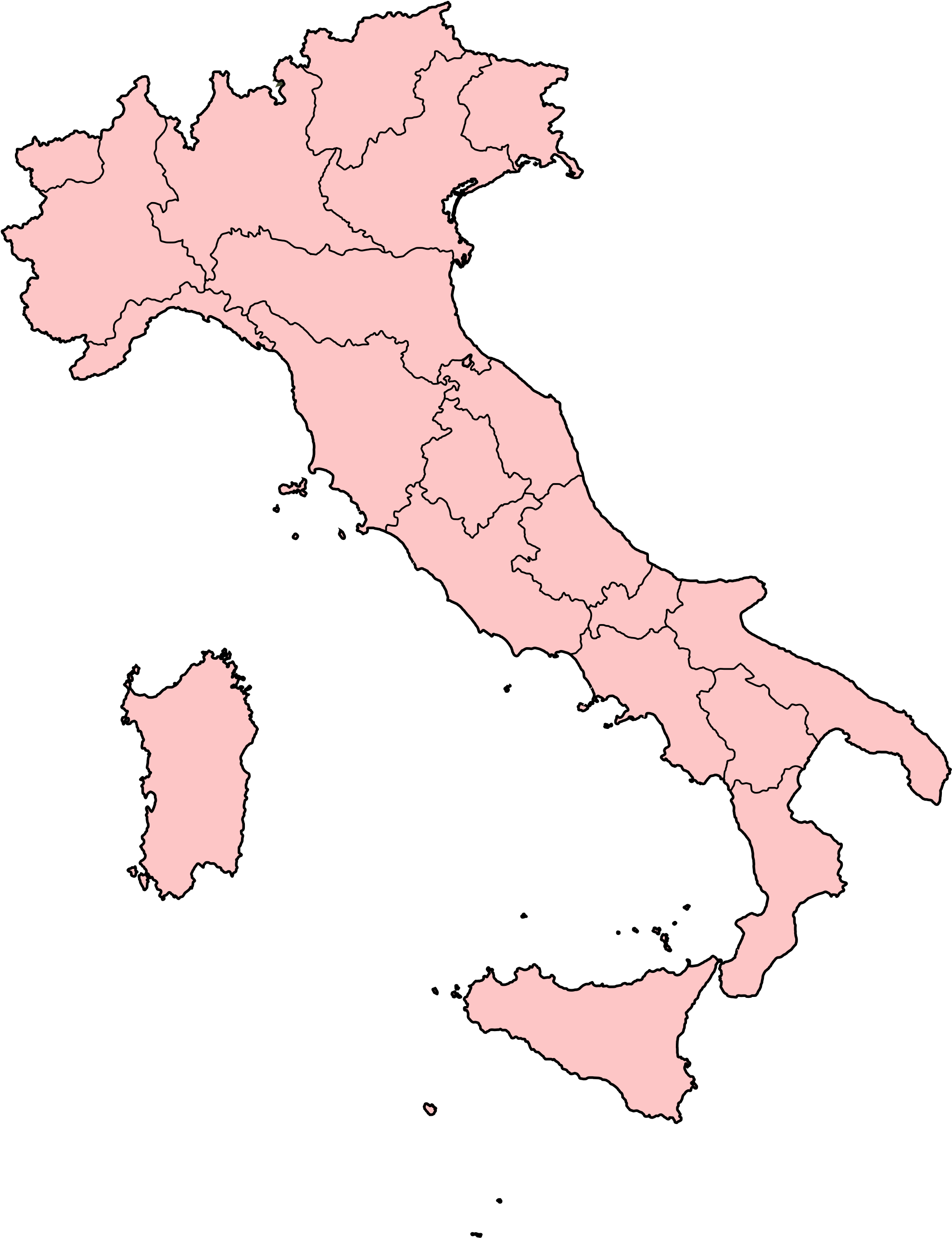 Italy Map Png - Syracuse Located In Italy (2000x2682), Png Download