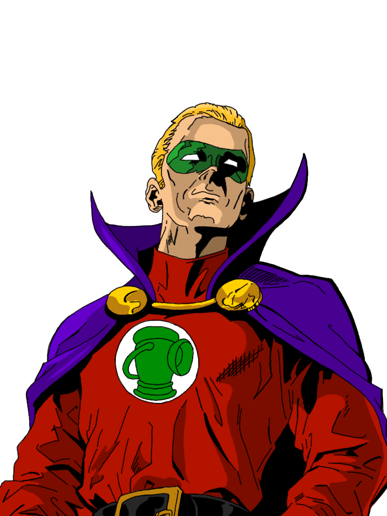 Green Lantern Alan Scott By Stephen Lane - Green Lantern Alan Scott Png (768x1024), Png Download
