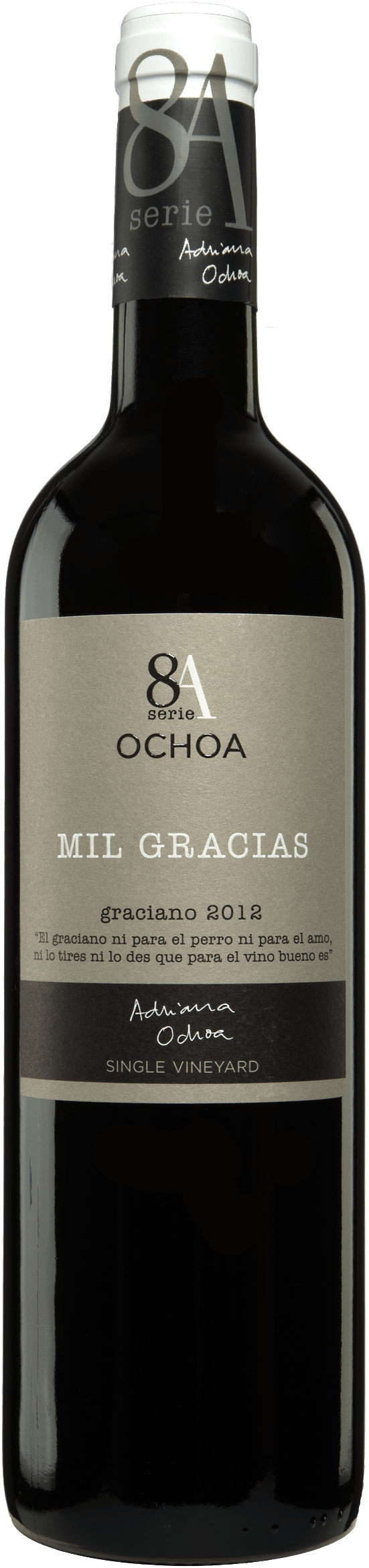 Ochoa 8a Mil Gracias - Ochoa Serie 8a Mil Gracias Crianza - Red Wine (551x2339), Png Download