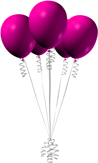 Happy Birthday Png, Birthday Clipart, Happy Birthday - Pink Balloons Png Transparent Background (357x600), Png Download