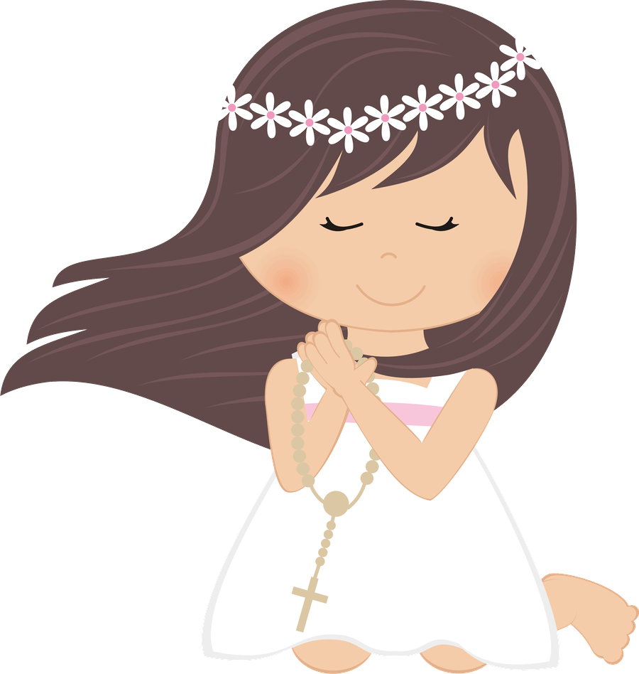 Gracias Por Acompañarme Barbara Renata Confirmacion - Holy Communion Girl Clipart (900x948), Png Download