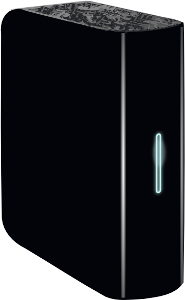 Free Vector External Hard Disk Clip Art - External Hard Disk Vector (372x597), Png Download