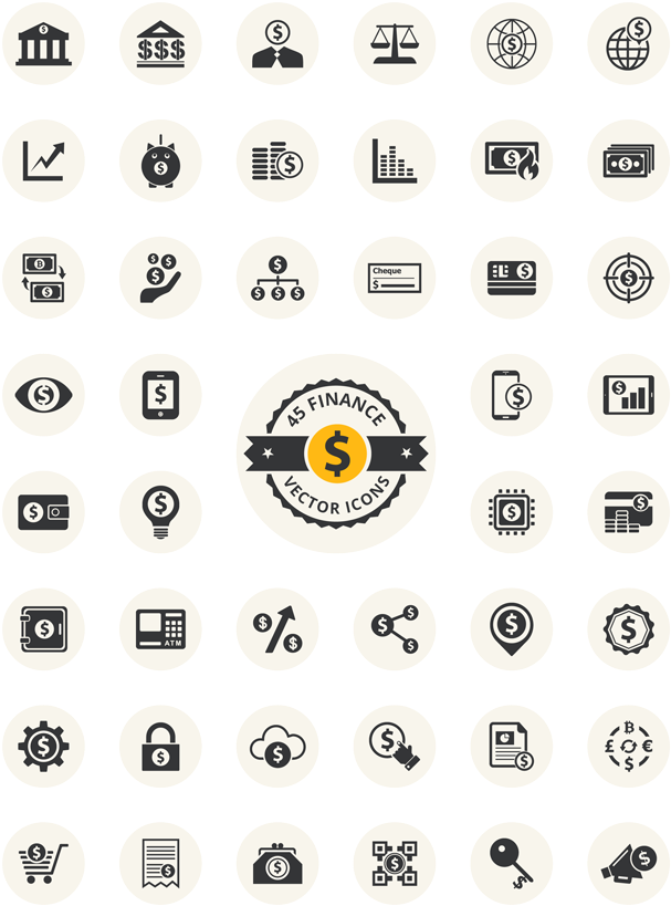 Finance Icons Vector Set - Icon (650x862), Png Download