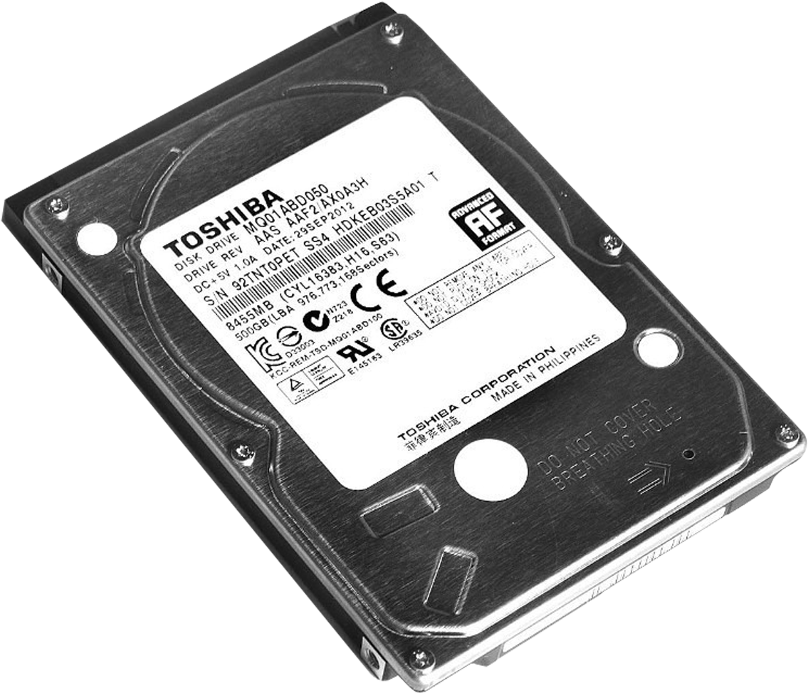 Laptop Hard Disk Background Png - Toshiba 500 Gb Internal Hdd - 2.5" - Mq01abf050 - Sata (1200x1200), Png Download