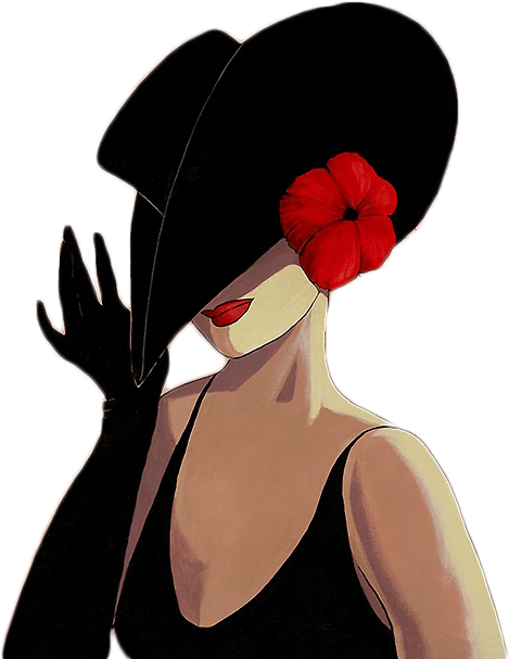 Femme People Sketch, Drawing People, Watercolor Pencil - Pinturas De Mulheres Com Chapéu (500x667), Png Download