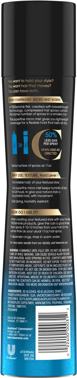 Tresemmé Keratin Smooth Frizz Hair Spray (1500x1500), Png Download