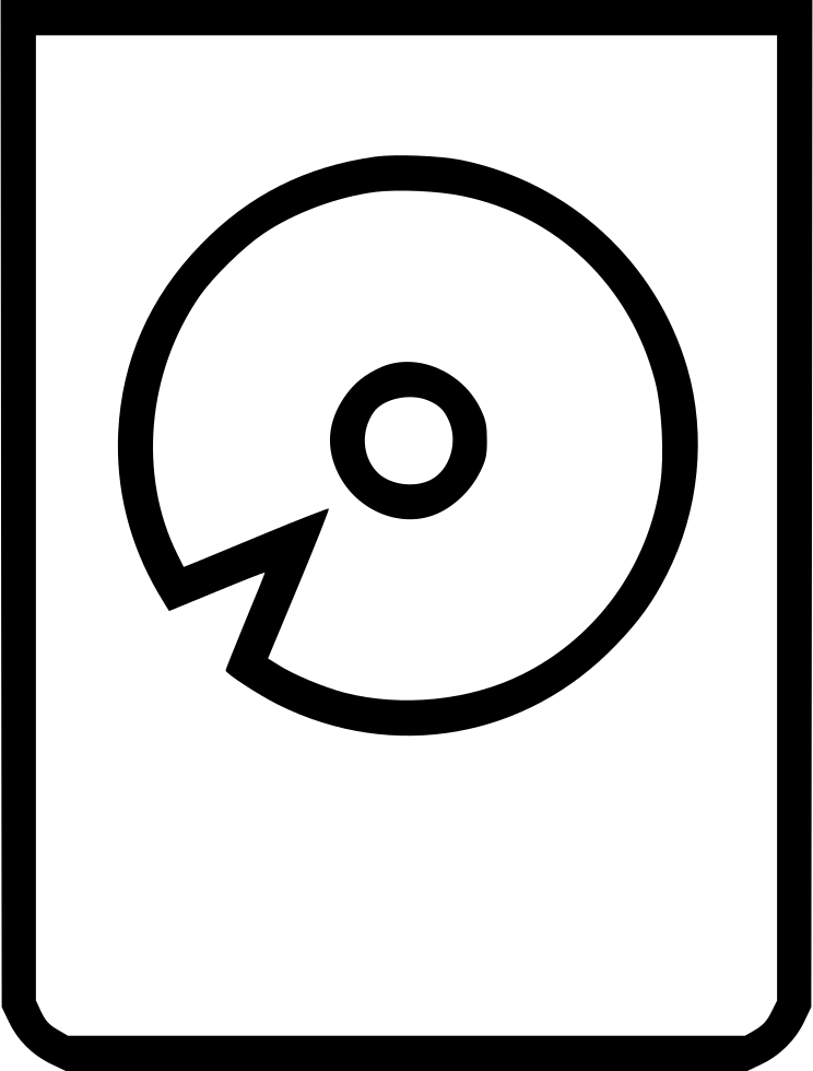 Hard Drive Hard Harddrive Comments - Circle (744x980), Png Download