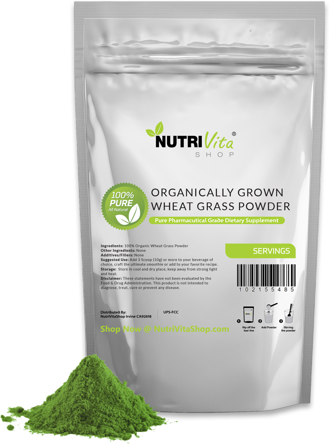 Wheat Grass Powder Usda Certified Organic - Chia Seeds (982x1024), Png Download