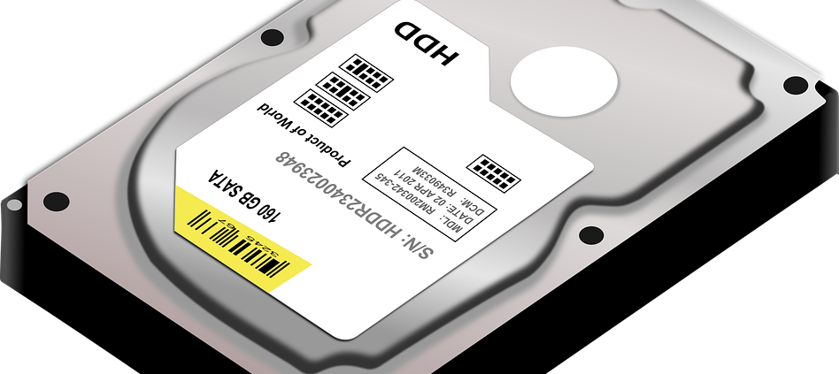 Hard Drive - Internal And External Storage Device (948x423), Png Download