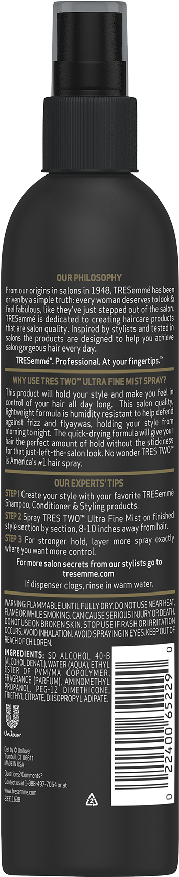 Tresemmé Tres Two Hair Spray (2048x2048), Png Download