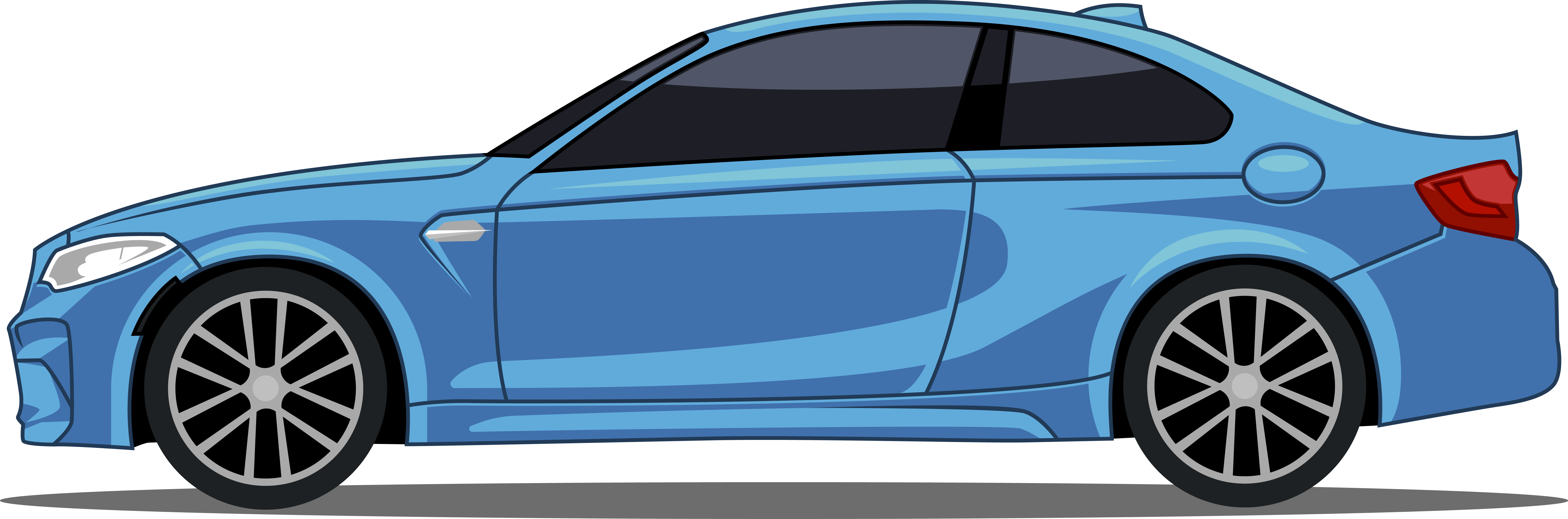 Sports Car Luxury Vehicle Mercedes Benz B Class - Cartoon Mercedes (6937x2297), Png Download