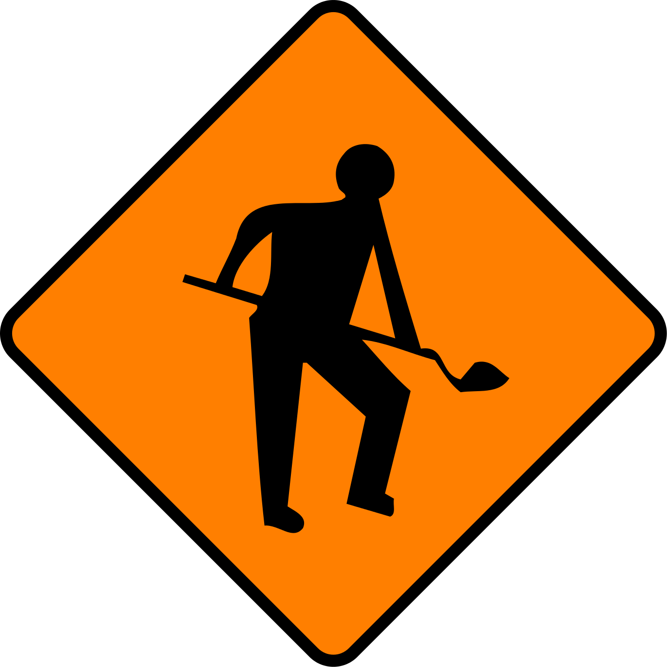 Ireland Road Sign Wk - Road Works Sign Ireland (1371x1371), Png Download