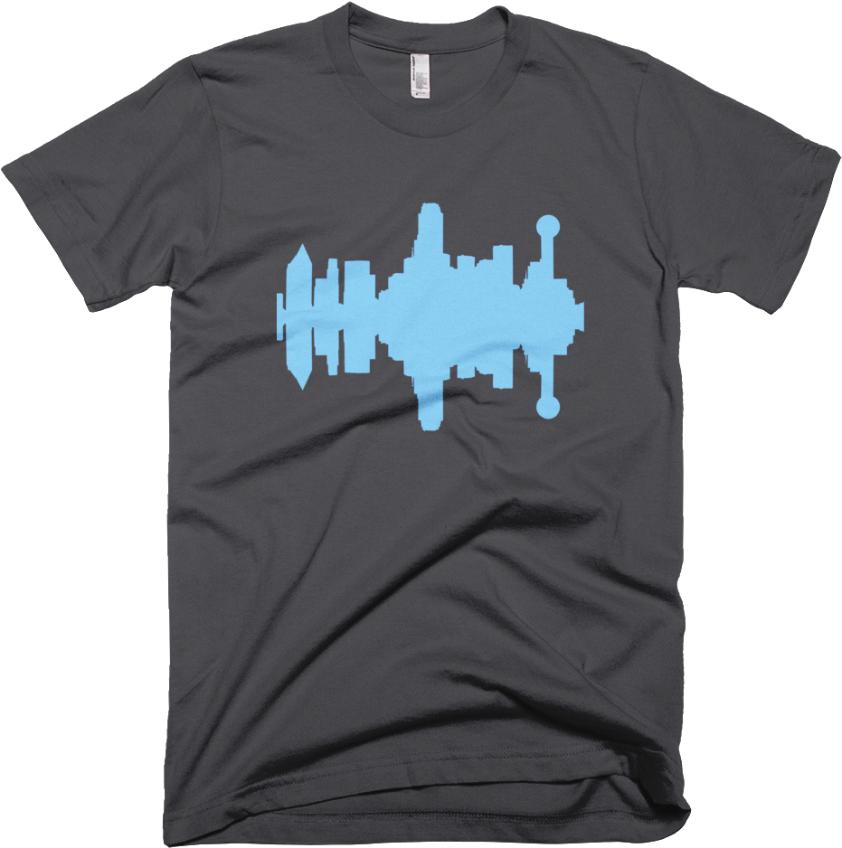 City Skyline Audio Wave T-shirt - Lincoln On The Iron Throne - Yellow On Asphalt (1000x1000), Png Download