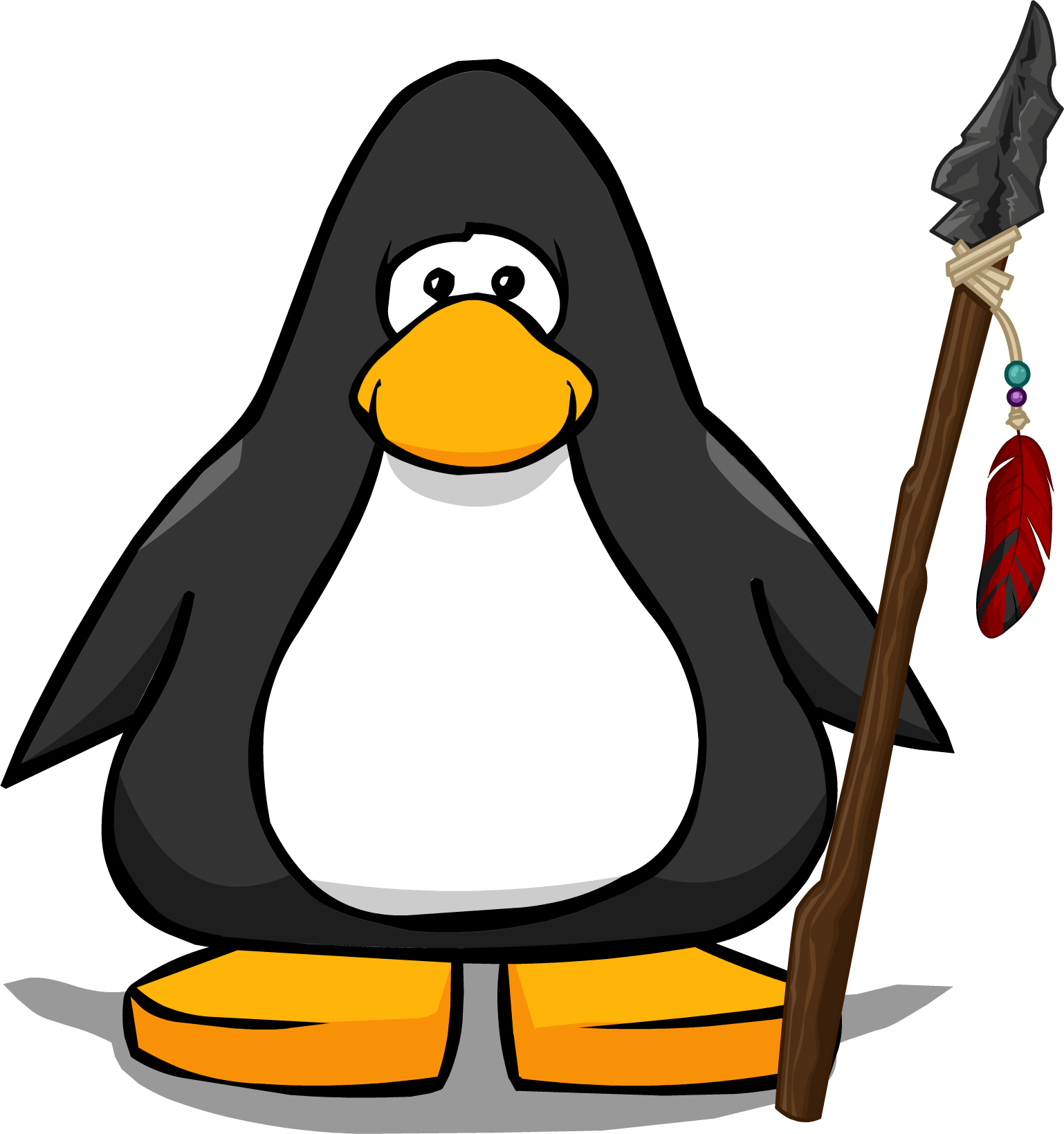 Trusty Spear From A Player Car - Penguin With A Horn (1538x1639), Png Download